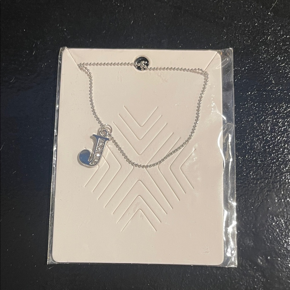 Silver Initial J bracelet or anklet